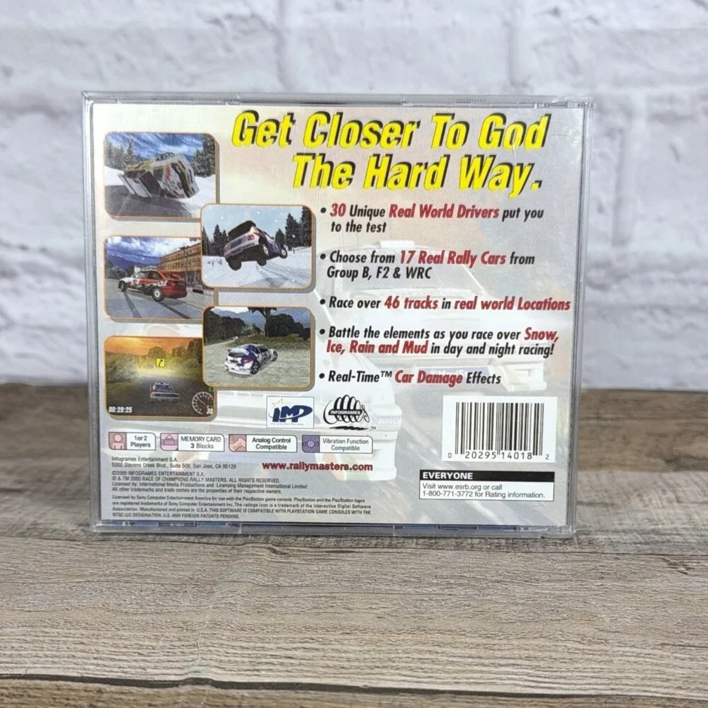 Black Label Michelin Rally Masters Race Of Champions PS1 Disc Manual Tested CIB